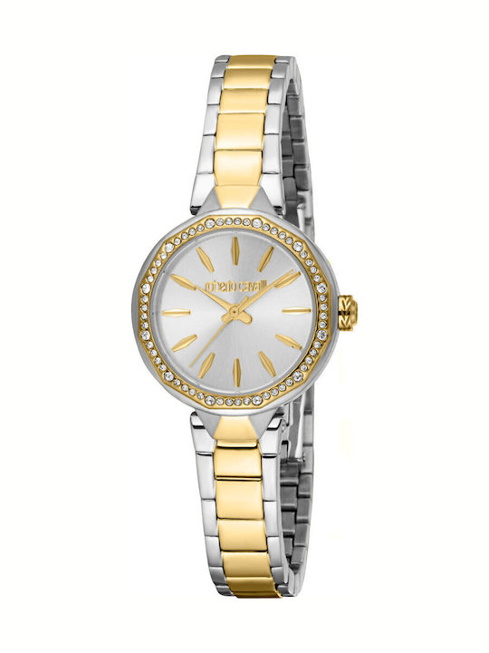 Roberto Cavalli Womens Watch Battery with Silver Metal Bracelet