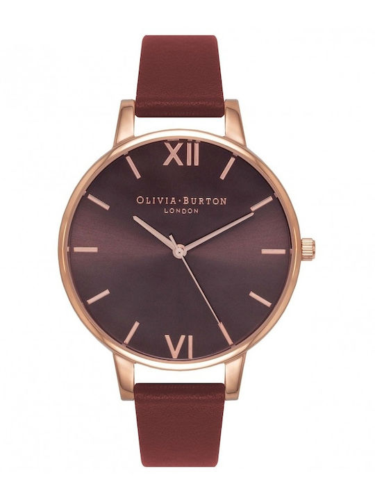 Olivia Burton Damenuhr 38mm Batterie mit Braun Lederarmband