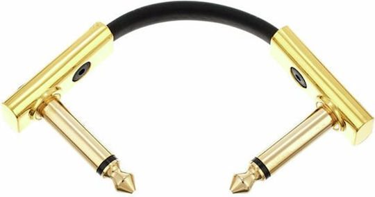 Rockboard Cable 6.3mm male - 6.3mm male 0.05m Χρυσό