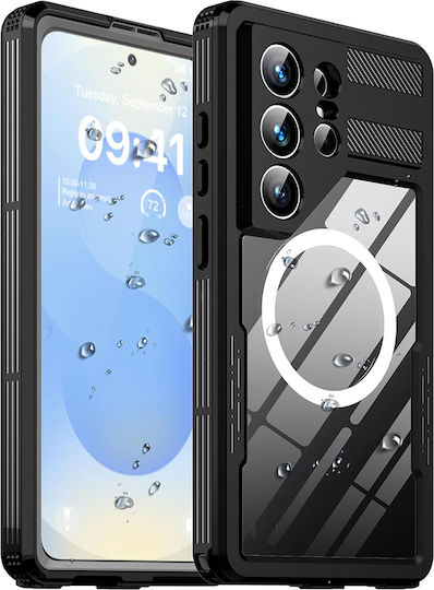 Shellbox Shellbox Rückseite Umschlag Wasserdicht Schwarze Silikon für Galaxy S26 Ultra
