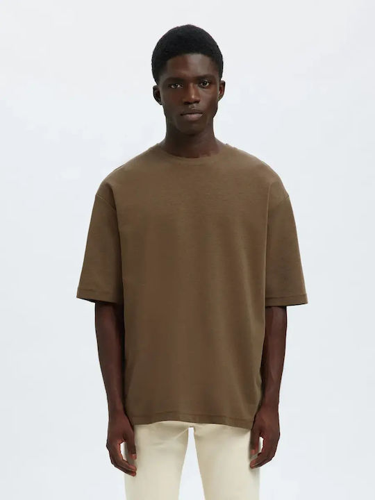 Selected T-Shirt Braun