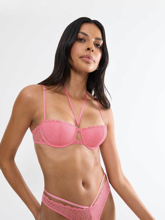 Triumph Balconette Sutien Roz Închis cu Căptușe...