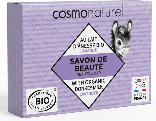 Cosmo Naturel Μπάρα Σαπουνιού με Γάλα Γαϊδούρας & Λεβάντα 100gr