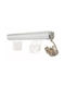 Anartisi Heavy Duty One-Way Curtain Track with Roman Mechanism Metallic in Silver Colour 160cm