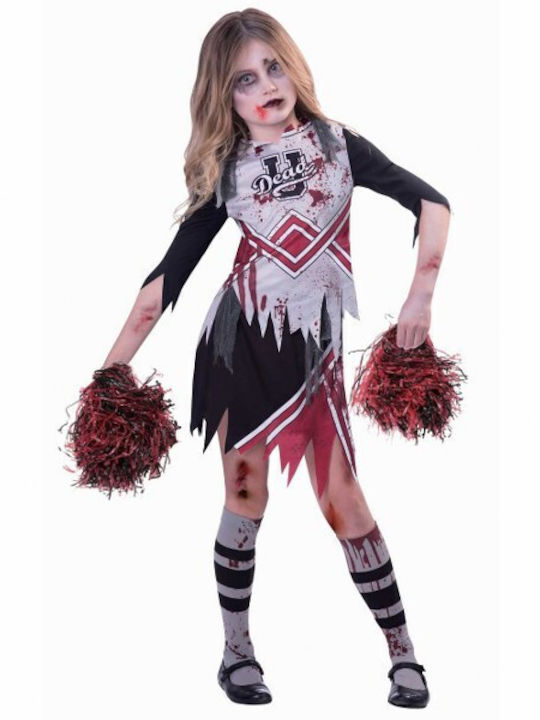 Costum de Carnaval pentru Copii Majoretă Zombi Cheerleader