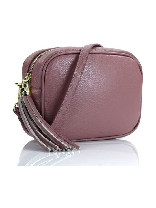 Passaggio Leather Δερμάτινη Γυναικεία Τσάντα Ροζ