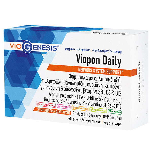 Viogenesis Viopon Daily Alpha Lipoic Acid Ειδικό Συμπλήρωμα Διατροφής 60 φυτικές κάψουλες