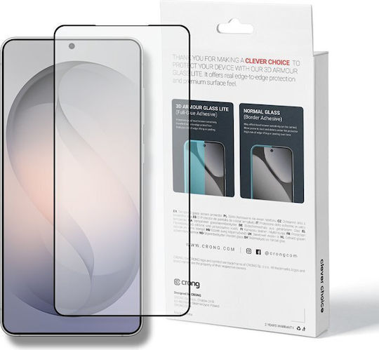 Crong 2.5D 0,33mm Vollleim Gehärtetes Glas Schwarz (Galaxy S26)