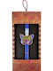 Easter Candle Butterfly Round Butterfly Floral 40cm Blue