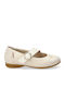 Damen Ballerinas Mit Riemen Beige