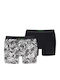 Herren Boxershorts Schwarz/Grün 2er Pack