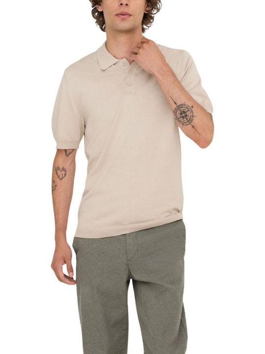 Only & Sons Short Sleeve Beige Blouse