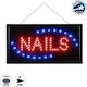 GloboStar LED Sign One-Sided 48x25cm Red / Blue