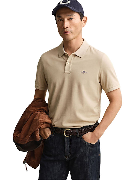 Gant Gant Shield Polo T-Shirt Oat Beige