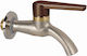 Effebi Antifreeze Outdoor Faucet 1755H404 1/2" Sky Flow Brown Handle