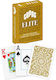 Elite Jumbo Τράπουλα 1τμχ Πλαστική για Poker Χρυσή