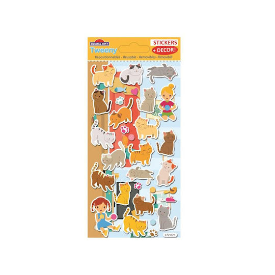 Αυτοκολλητα Tweeny Decor Stickers Γατες 9x17.5cm 272025