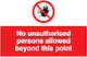 Viking Signs Pa30-a4l-3m Sign "no Unauthorised Persons Allowed Beyond This Point" 3 Mm Hard Plastic H X W
