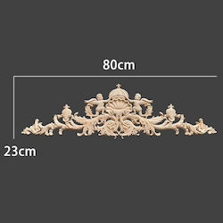 Sculptură Mare Din Lemn Masiv 80x23cm Dhw-192
