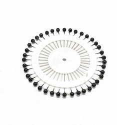 Pins With Head 40 Pieces Black