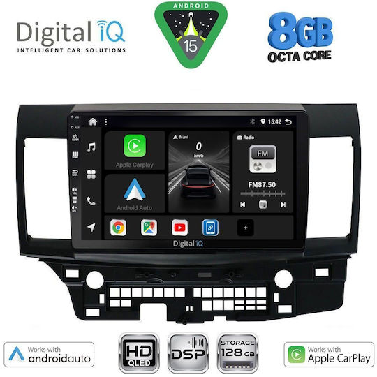 Digital IQ Ηχοσύστημα Αυτοκινήτου για Mitsubishi Lancer 2008-2017 (Bluetooth/USB/WiFi/GPS/Apple-Carplay/Android-Auto) με Οθόνη Αφής 10"