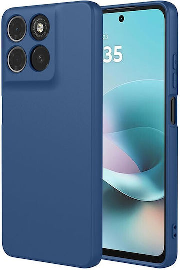 Smooth Blue Silicone Back Cover (Motorola Moto G57 Power 5G / G67 Power 5G)