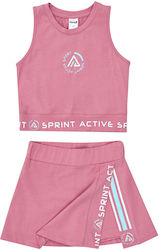 Sprint Kids Set with Skirt Pink 2 Pieces