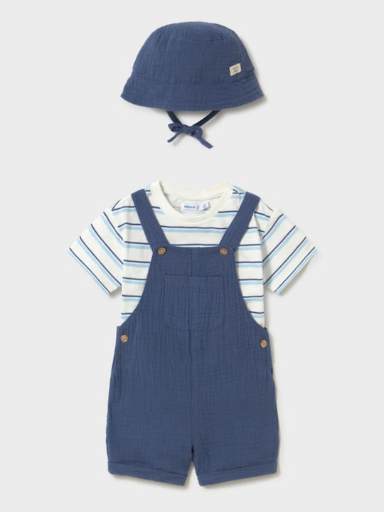 Mayoral Kids Summer Set with Shorts 3 Pieces Blue