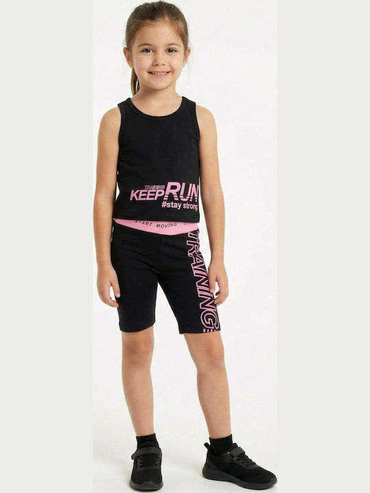 Kids Set with Leggings Summer 2 Pieces Black