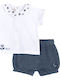 Kids Set with Shorts Summer 2 Pieces White