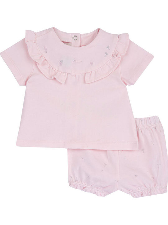 Kids Set with Shorts Summer 2 Pieces Pink