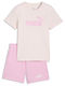 Kids Set with Shorts Summer 2 Pieces Pink Essentials No 1