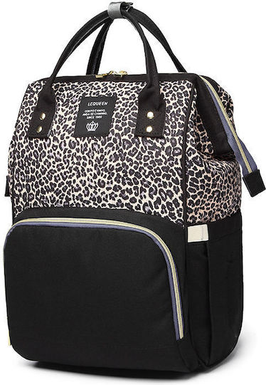 Lequeen Backpack Diaper Bag Black 26cm