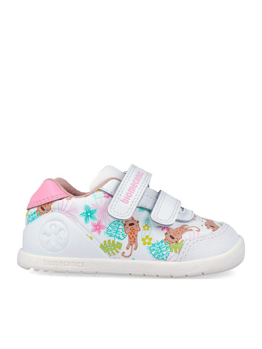 Biogateo Παιδικά Sneakers Ανατομικά με Σκρατς Λευκά
