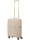 American Tourister Soundbox Cabin Hard Suitcase Coconut Sand with 4 Wheels Height 20cm