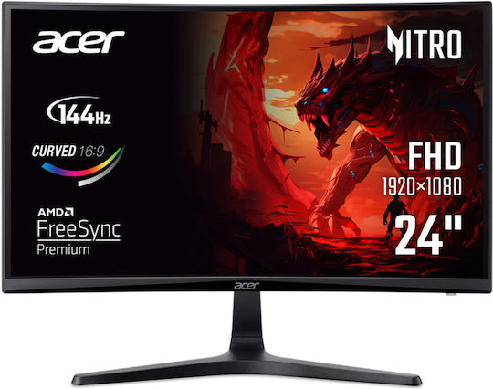 Acer Nitro ED240QP0BI VA Gebogener Spiele-Monitor 23,5 Zoll FHD 1920x1080 144Hz