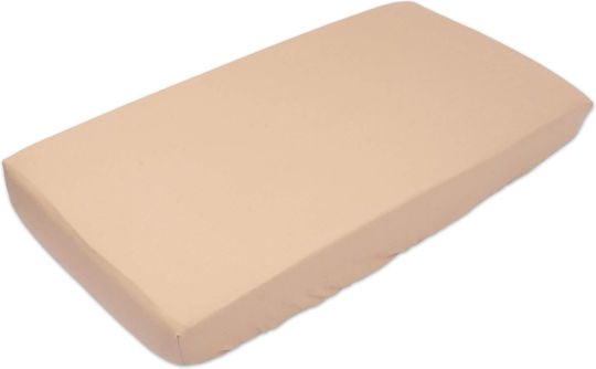 Kidizi Baby Crib Cotton Fitted Sheet Beige 120x60cm