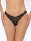 Noir Handmade Leopard Flock Thong