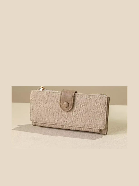 Fragola Μεγάλο Γυναικείο Πορτοφόλι Light Beige