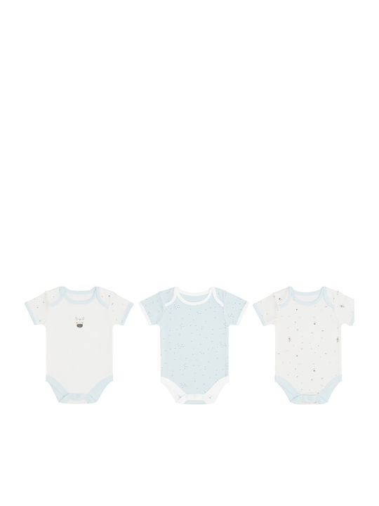 Kikka Boo Stripy Friends Baby Bodysuits Blue Set 3 Pieces