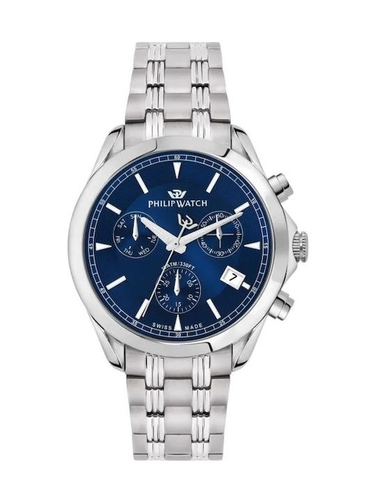 Philip Watch Blaze Herrenuhr mit Batterie und Metall-Armband