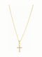 Jools Women's Cross in Gold Plated Silver with Chain