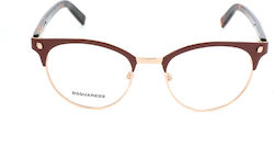 Dsquared2 Eyeglasses Unisex Lens Bridge Temple 49 18 140 Mm Dq5132-33