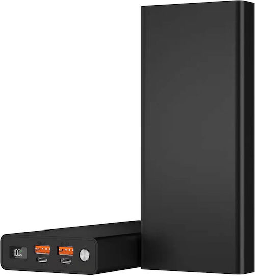 Voltres Power Bank 30000mAh 100W Mit 2 USB-A Ausgangsanschlüsse Und 2 USB-C Ausgangsanschlüsse Schwarz