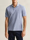 Polo Blouse Short Sleeve Steelblue