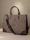 Stoff Damen Geldbörse Beige