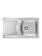Alveus Chiuvetă Încastrabilă Dreaptă Inox cu Baterie 78x35cm Gri