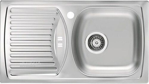 Alveus Ένθετος Δεξιός Inox με Μπαταρία Μ78xΠ35cm Γκρι