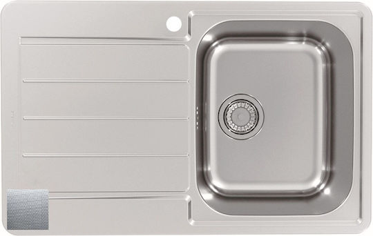 Alveus Drop-In Rechts Inox M79xB50cm Grau