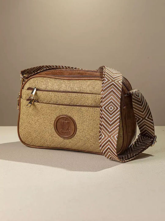 Fragola Straw Women's Crossbody Bag Dark Beige ...